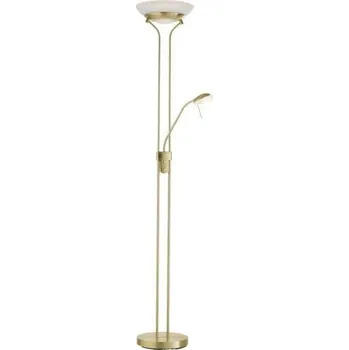 Stojací lampa JUSTLIGHT ZAHARA LED stojací svítidlo, stmívatelné, otočné, lampa na čtení, matná mosaz, osvětlení stropu 3000K - LEUCHTEN DIREKT / JUST LIGHT LD 11730-60