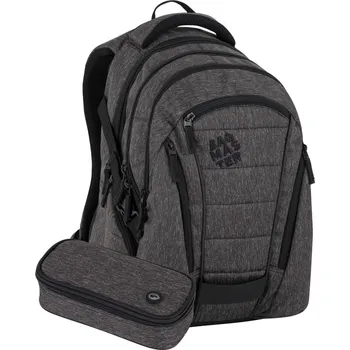 Školní batoh Studentský batohový 3-dílný set Bagmaster BAG 25 A ŠEDÝ (batoh,pouzdro)