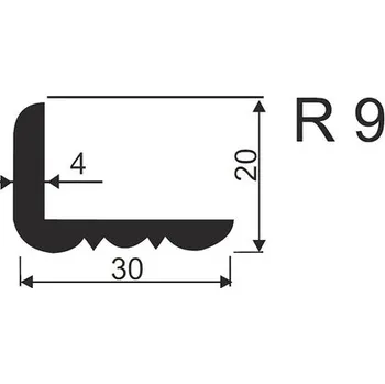 Stavební profil Rohová lišta R9 20 x 30 x 2500 mm smrk