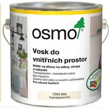 barva a nátěr na dřevo Osmo vosk do vnitřních prostor 7394 bílý krycí 0,75l