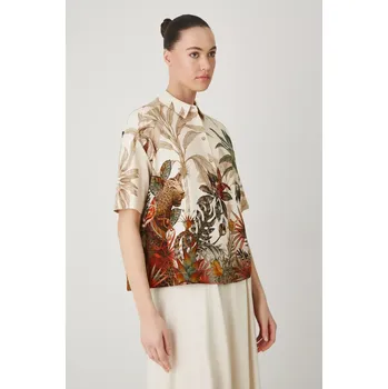 Dámská košile Košile s příměsí lnu Medicine dámská, více barev, regular, s klasickým límcem RS25.KKD803 vícebarevná MLH, vel. XL