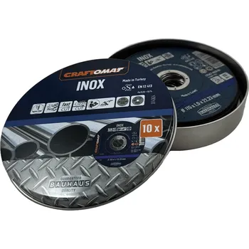 Řezný kotouč Craftomat Sada řezných kotoučů AS60T INOX-BF, ø 115 × 1 × 22,23 mm, 13280 ot./min, 10 ks 34688128
