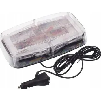 Maják Výstražný LED maják oranžový 48 LED s magnet na střechu