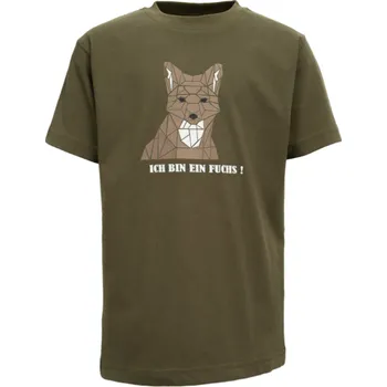 HUBERTUS - triko liška "Ich bin ein Fuchs" dětské Schilf Zelená 158/164