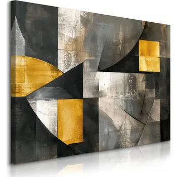 Obraz OBRAZ NA PLÁTNĚ DO OBÝVÁKU GEOMETRICKÉ VZORY ABSTRAKCE BETON 100x70