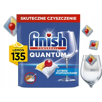 Přípravek do myčky Kapsle do myčky Finish Quantum All In 1 Lemon, 135 Kusů – účinné mytí nádobí