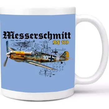 Hrnek Striker Messerschmitt BF-109 - modrý-bílý
