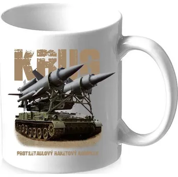 Hrnek Striker Protiletadlový raketový komplet KRUG - bílý