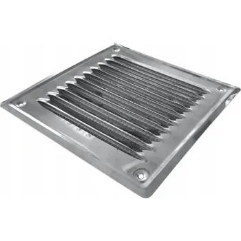Obraz Ventilační mřížka airRoxy čtvercová nerezová ocel stříbrná 14x14 cm