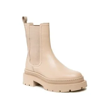 Dámská zimní obuv Gino Rossi Kotníková obuv s elastickým prvkem 222FW103 Béžová 39