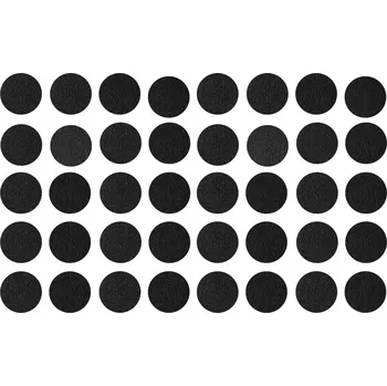 Podložka pod nábytek Samolepicí filcové podložky kulaté Techrebal 15 mm černé 40 ks