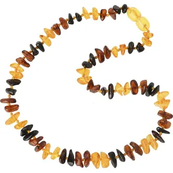 Dětské navlékací korálky Baltský jantar Jantarové korálky pro děti proti bolesti leštěné multicolor - třešeň, koňak a med