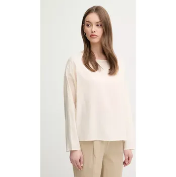 Dámská halenka Halenka United Colors of Benetton dámská, béžová barva, hladká, 52M9DQ0B7 01X, vel. XL