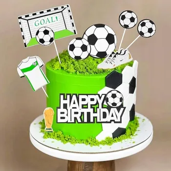 Jedlá dekorace na dort Fotbalová sada na zdobení dortu - Eachans