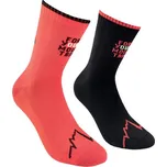 Ponožky La Sportiva For Your Mountain Socks Black/Sangria|XXL