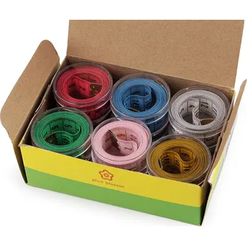 Metr krejčovský prémiový 150 cm v plastovém pouzdře, malé, náhodná barva