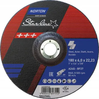 Řezný kotouč Brusný kotouč na kov Norton 66252837268 180 x 22,2 mm