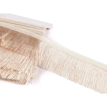 Třásně lesklé šíře 60 mm, barva 2 béžová světlá