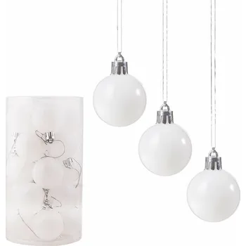 Vánoční ozdoba SPRINGOS Vánoční baňky perleťové - 4cm, sada 20ks