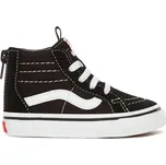 batolecí tenisky VANS TODDLER SK8-HI ZIP SHOES (1-4 roků), Black/White - 22