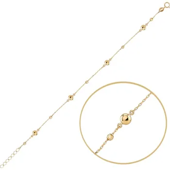 Náramek Elegantní zlatý náramek s kuličkami Au 585/1000 1,30g