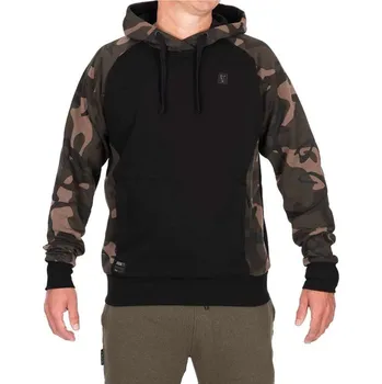 Rybářské oblečení FOX Mikina Pullover Premium 310 Hoodie - Black/Camo VELIKOST: XL