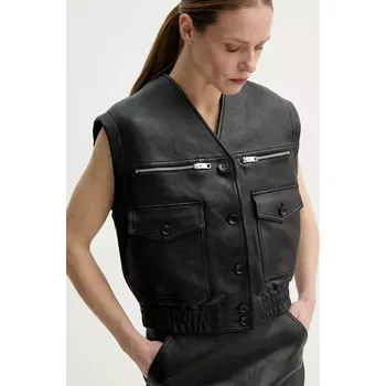 Pánská vesta Kožená vesta Bally WLE06Q černá 99X, vel. L