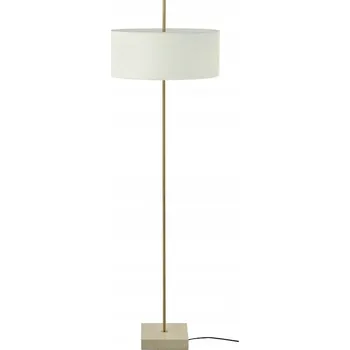 Stojací lampa IKEA STOCKHOLM 2025 Stojací lampa, bílá látka/mosaz, 159 cm