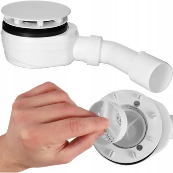 Sifon Sprchový sifon 90 mm R580 bílý s bílým krytem Radaway