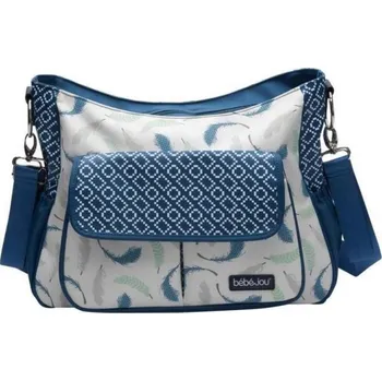 Kočárek Luxusní taška na kočárek BEBE JOU Pírka modrá