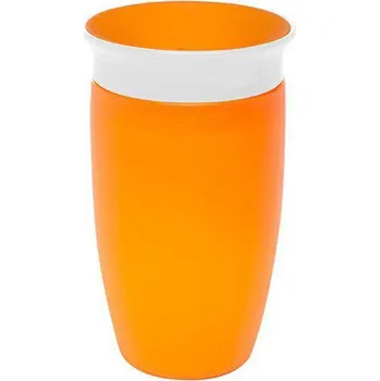 Kojenecká láhev Juniorský netekoucí hrneček MUNCHKIN 360° 296 ml, oranžový