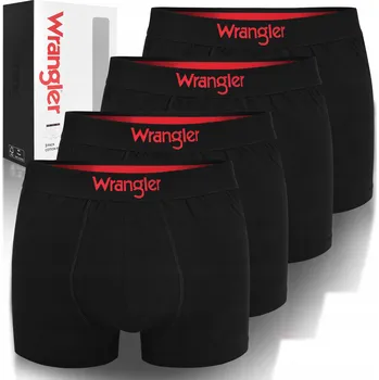 Boxerky WRANGLER Sada pánských boxerek 22055 Černá Bavlna 4 kusy Vel. M