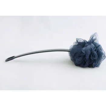 Masážní žínka s rukojetí TMAVĚ ŠEDÁ