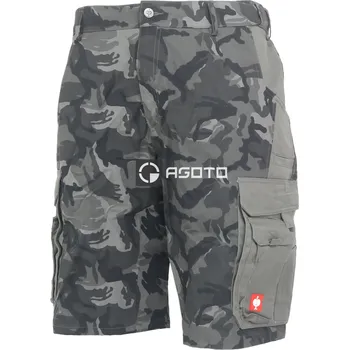 Pánské kraťasy Engelbert Strauss E.S. Camo šedé pánské pracovní kraťasy 54