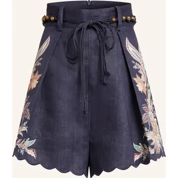 Dámské kraťasy Zimmermann Dámské Lněné Šortky Rhiannon, tmavě modrá / zelená...