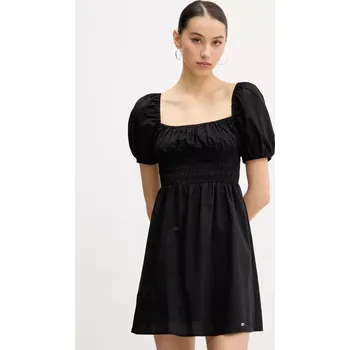 Dámské šaty Bavlněné šaty Tommy Jeans DW0DW21334 černá 99X, vel. XL