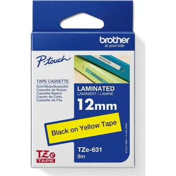 Pásek do tiskárny Páska BROTHER TZe-631, žlutá/černá (12mm, laminované)