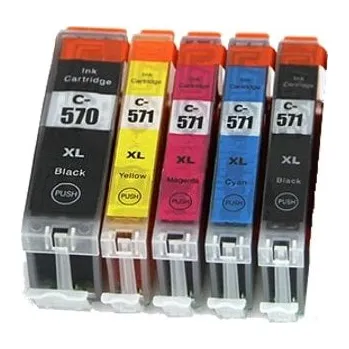 Sada Canon PGI-570XLPGBK / CLI-571CMYBK kompatibilní multipack