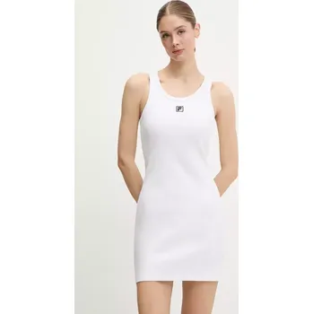 Dámské šaty Šaty Fila Linkebeek bílá barva, mini, přiléhavé, FAW1004 00X, vel. S