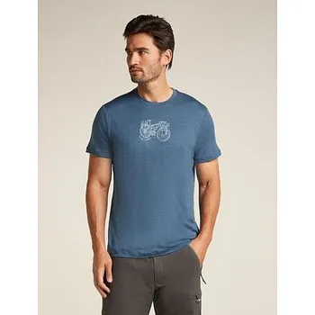 Pánská móda Pánské termotriko s krátkým rukávem Icebreaker Merino 150 Tech Lite Short Sleeve Tee Adventure Mens dawn XL