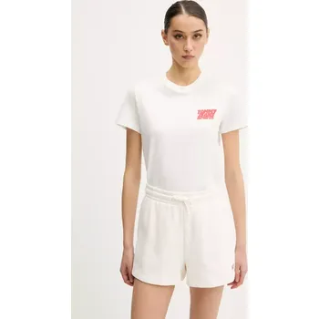 Pánské tričko Bavlněné tričko Tommy Jeans DW0DW21338 bílá 00X, vel. M