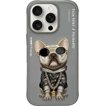 Pouzdro na mobilní telefon Pouzdro NIMMY TIGER kompatibilní s MagSafe pro IPHONE 16 Pro Max světle hnědé