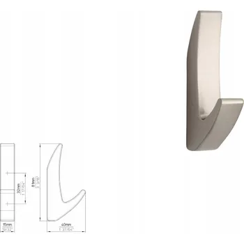 Věšák Nábytkový věšák SIRO 2433/ZN21, vzhled nerezové oceli