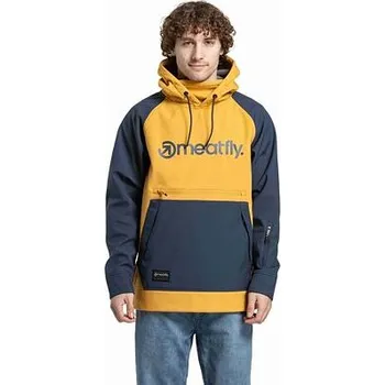 Pánská softshellová bunda Meatfly pánská softshell bunda Jax Saphire Blue / Camel | Žlutá | Velikost XL