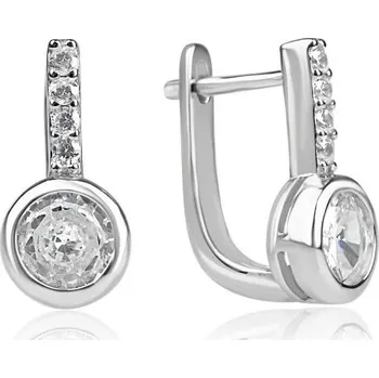 Náušnice Stříbrné náušnice se zirkony