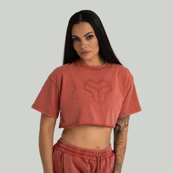 Dámské tričko STRIX Dámské tričko CropTop Washed Terra M