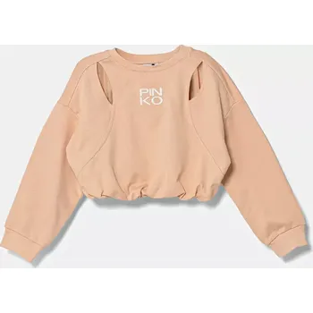 Chlapecká mikina Dětská bavlněná mikina Pinko KFFE002.C.FT002 oranžová 24X, vel. 116