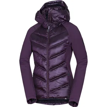 Dámská větrovka Northfinder Dámská hybridní zateplená bunda se softshellovými částmi RITA, darkplum, M