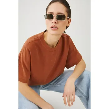 Dámská halenka Halenka Medicine dámská, hnědá barva, hladká RS25.BKD070 82X, vel. L