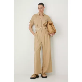 Dámský overall Overal Medicine béžová barva, s límečkem RS25.SKD801 80X, vel. M